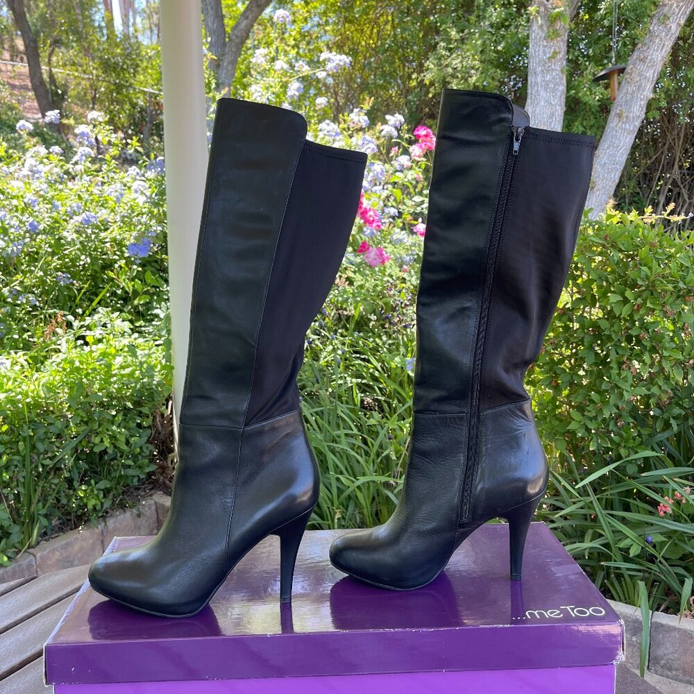 Me Too - Lorena: Black Stiletto Knee High Heel Boots